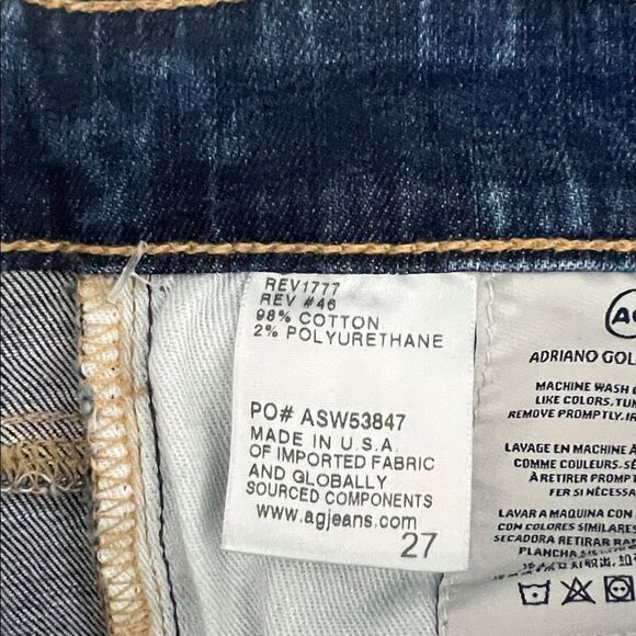 New AG THE FARRAH SKINNY ANKLE high-rise skinny ankle Distressed Jeans Size 27 - Picture 7 of 12